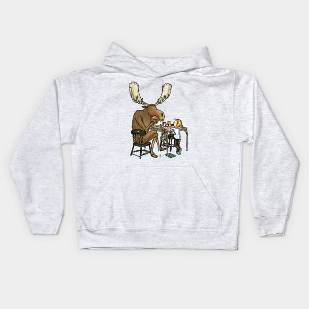 Give a Moose a Muffin Kids Hoodie by OfficeBros